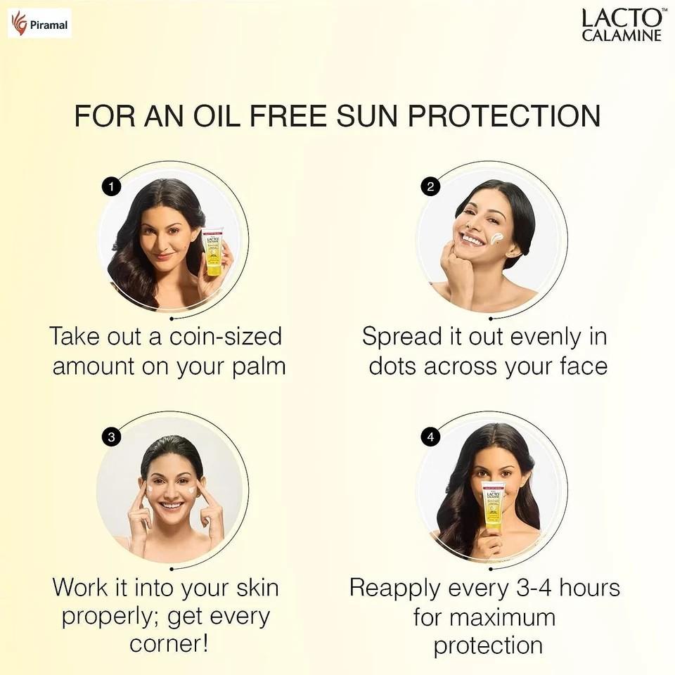 Lacto Calamine Sunscreen SPF50 With Lemon Extract For Oily Skin 50gm