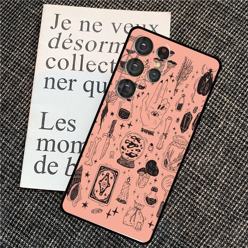 Girly Pastel Witch Goth Ouija Case For Samsung Galaxy S25 Ultra S20 S21 S22 S23 S24 Ultra S9 S10 Plus S25 FE Back Cover