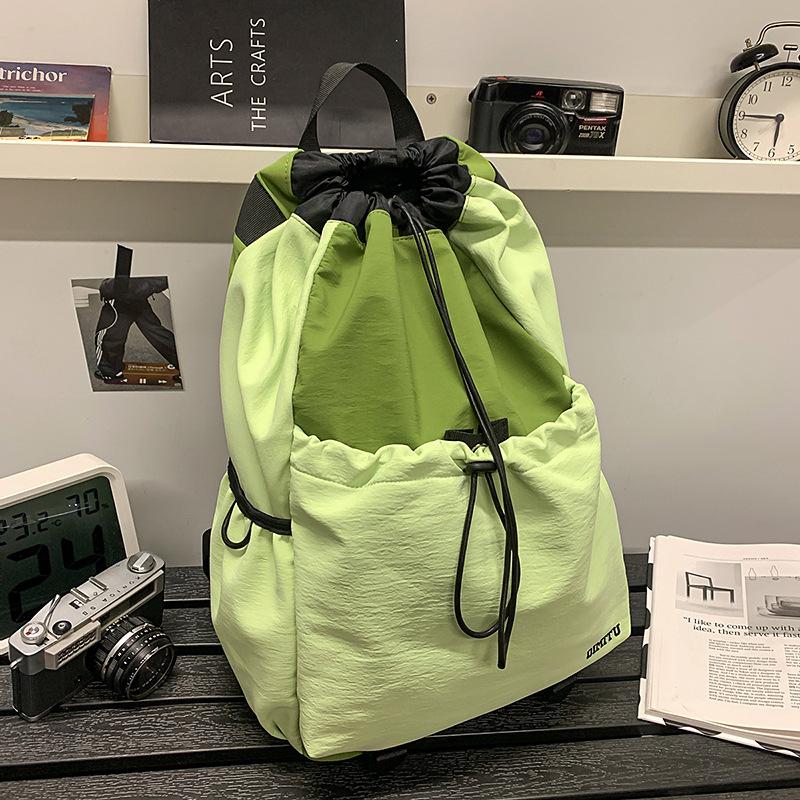 Schoolbag Drawstring Bundle Casual Backpack Outdoor Sports Short Trip Large Capacity Backpack Trendy Versatile Storage Bag