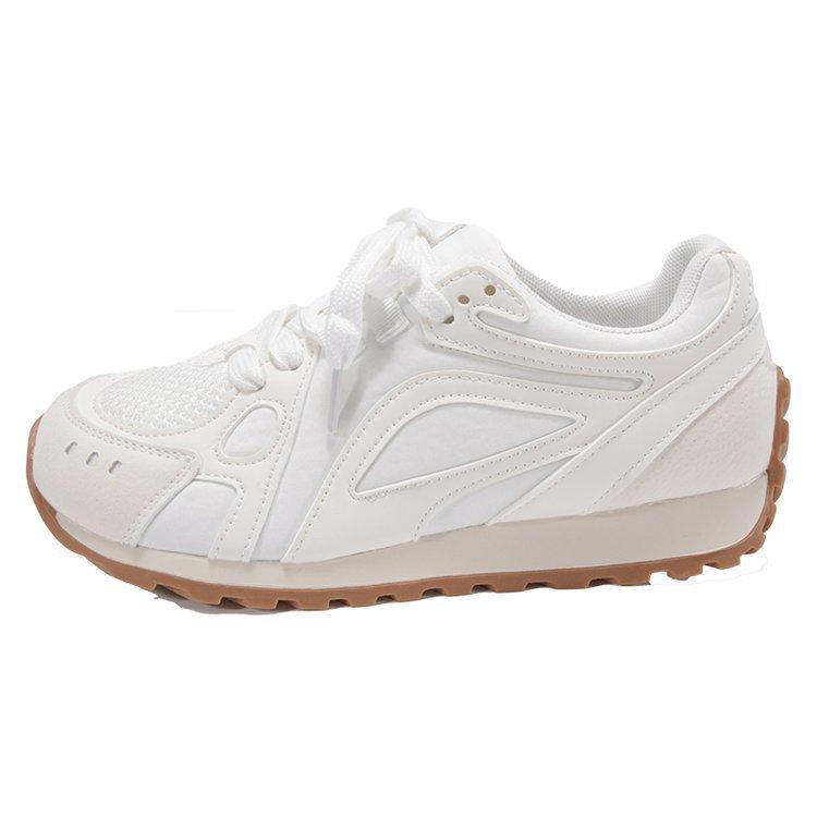 Cowhide version~ thick-soled inner height-increasing leather women's spring 2025 new Forrest Gump versatile casual sports moral training shoes