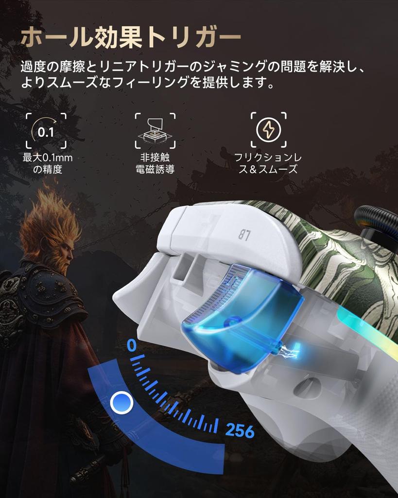 EasySMX PC Wireless Controller, RGB Backlit, Gamepad, Wireless Controller for Switch Joy-Cons, Windows PC, Switch, iOS, Android, and Steam Deck