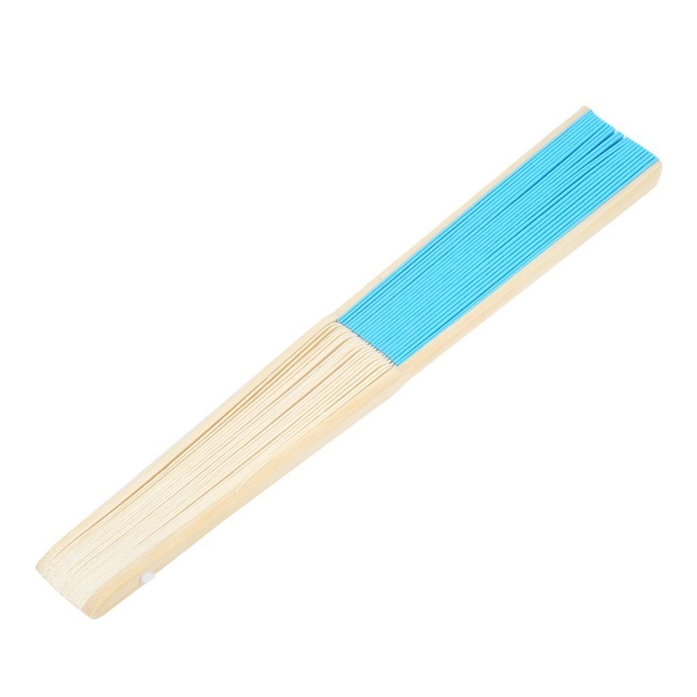 5PCS Paper Foldable Handheld Paper Fan Customizable Blank Folding Fan Travel Bag Storage Item синий