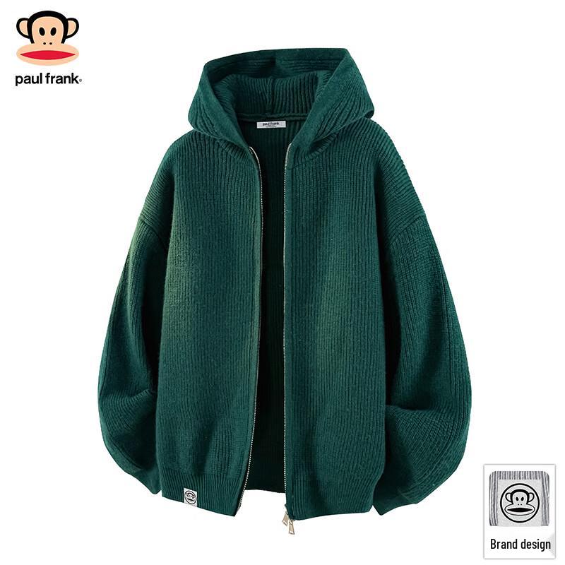 

Paul Frank Men s Hooded Cartoon Applique Cardigan Sweater 4XL