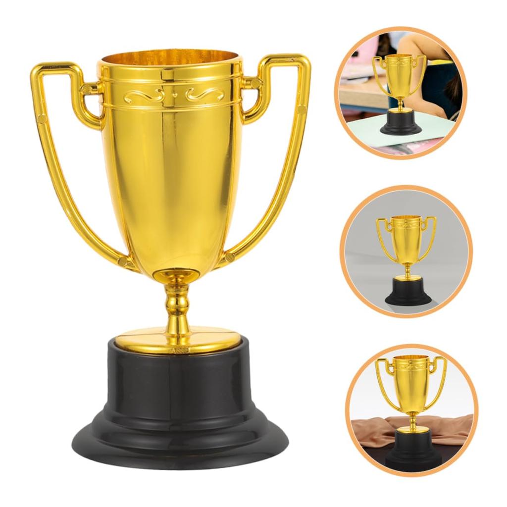 SUPVOX Set of 6 Mini Trophy Cups for Kids Plastic