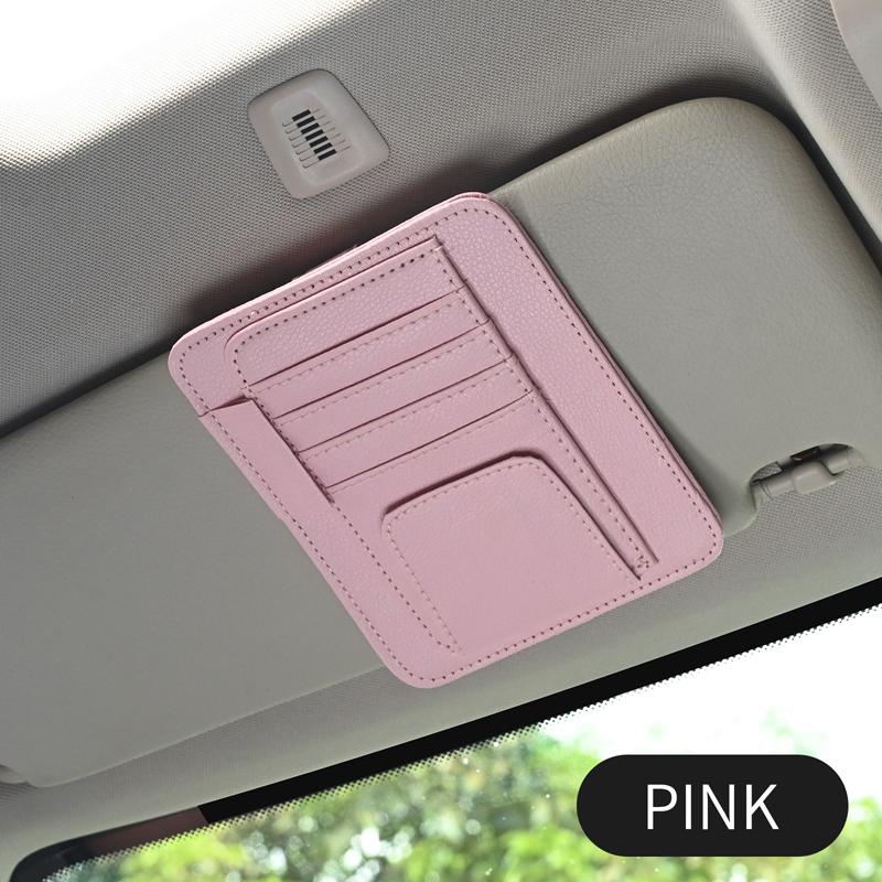 Car Sun Visor Point Organizer Storage Pocket Pouch Bag IC Card Glasses Storage Holder Clip Stowing Tidying Auto Car Accessories