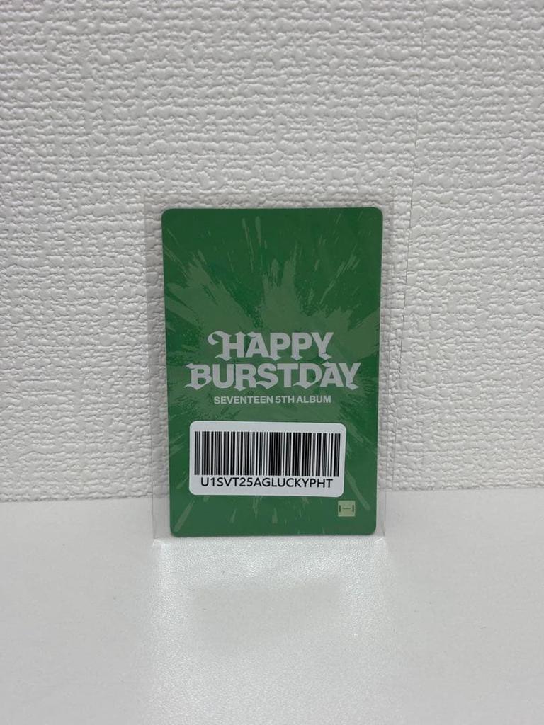 [USED] SEVENTEEN HAPPY BURSTDAY Lucky Drop Wonwoo Trading Card