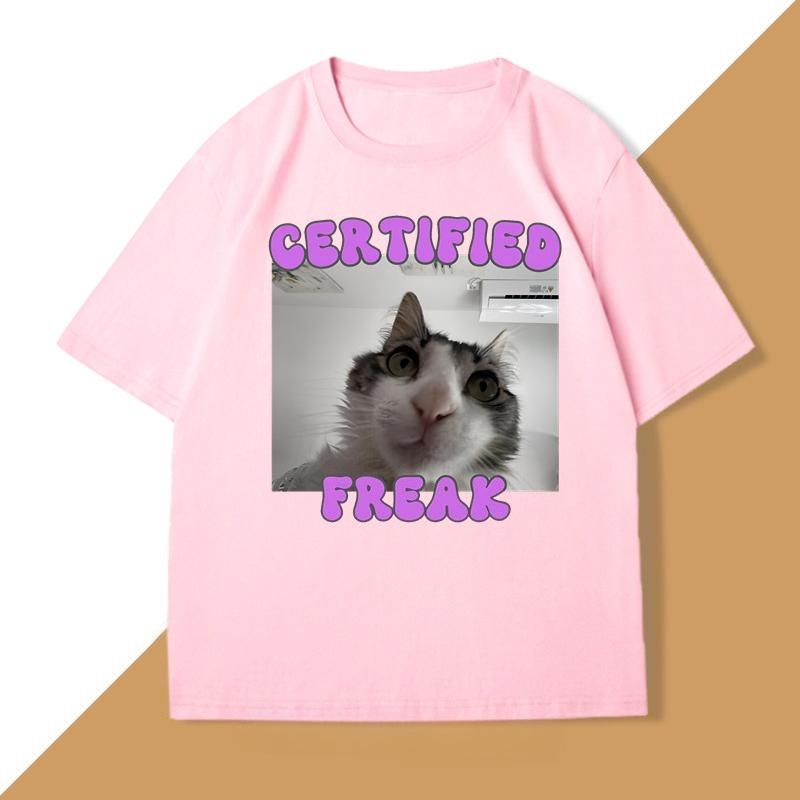 Certified Freak Cat Meme TShirt Unisex WOMEN Funny Pet Graphic Tee Kitty Humor T Shirt Unisex Cotton Tee Cat Lover Tshirt Clothes