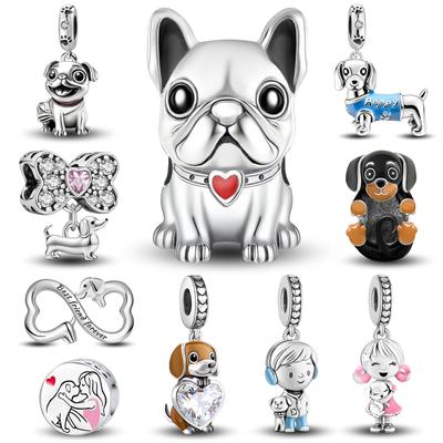Copper Cute Dog Butterfly Kapibala Octopus Charms Beads Fit Original Pan Bracelet Bangle High Quality Diy Jewelry