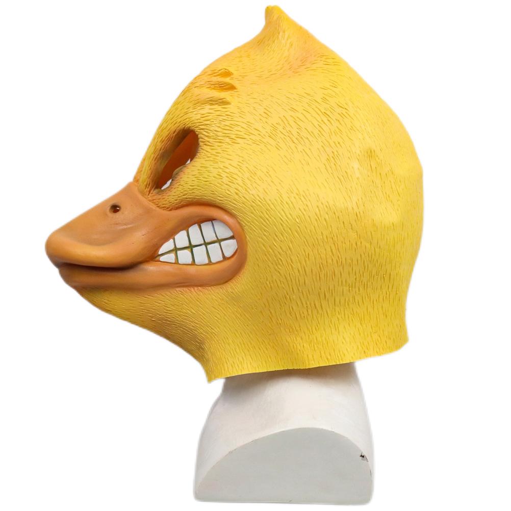 2022 Angry Duck Face Cover Latex Funny Cartoon Animal Head Face Cover Halloween Party Cosplay Prop