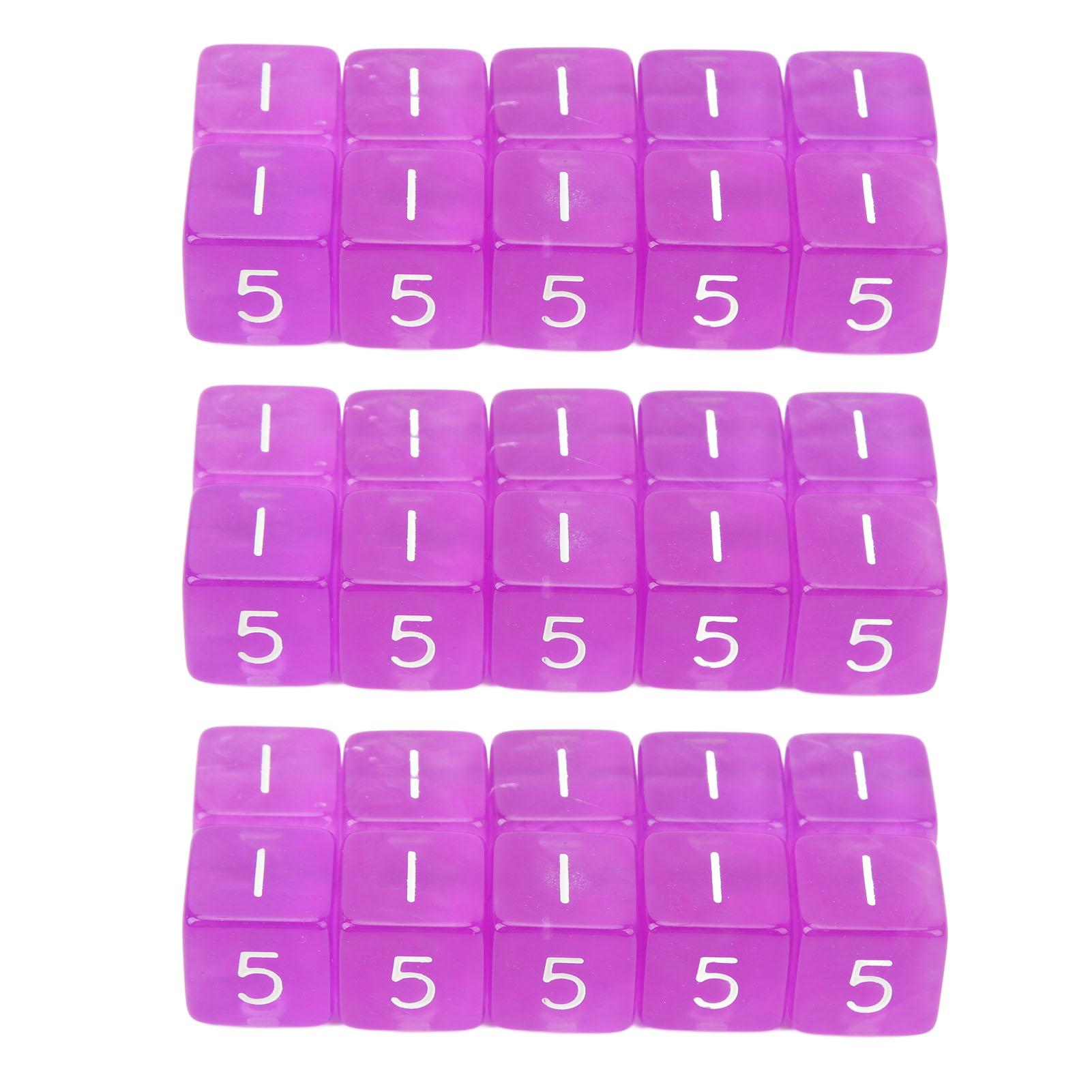 30 шт. кубики прямоугольные прозрачные цветные пластиковые 6-сторонние кубики для игр Purple