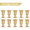 Nuptio Pcs of 10 Metal Urn Planter Elegant Wedding Centerpieces Vase for Wedding Party Decoration, 16cm/6.3" Tall Trumpet Vase Flower Holder for