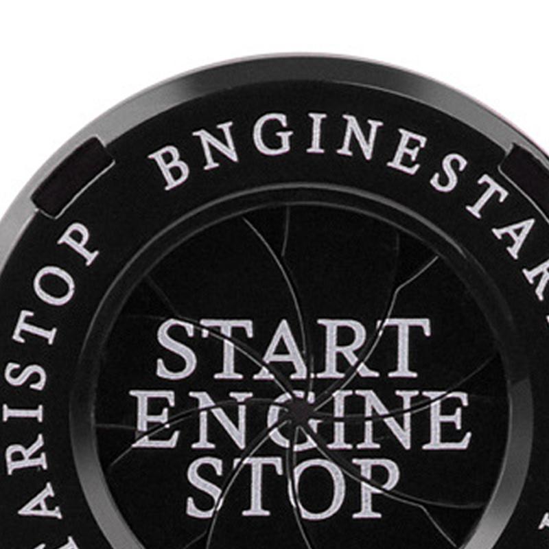 

Engine Start Stop Button Cover Protective Anti Scratch Spin Design Universal One Key Start Button чёрный