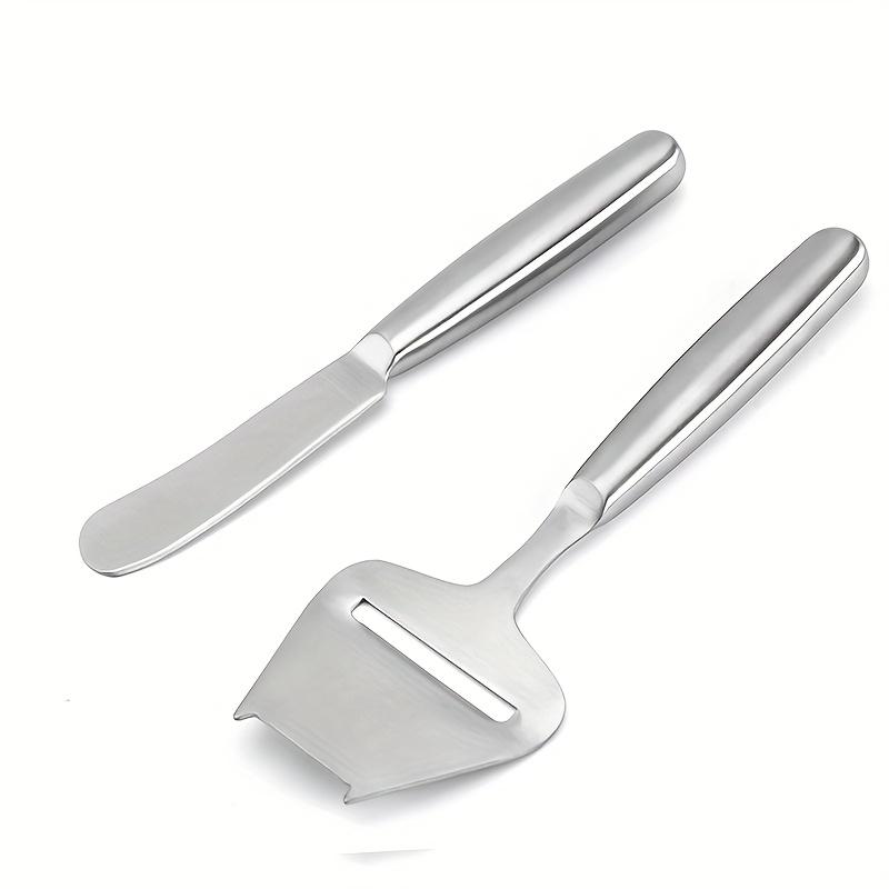 3pcs Stainless Steel Cheese Knife Set, Cheese Cutter, Cheese Grater, Multi-hole Knife, Cut Cheesecake Desserts, Baking Tool Set