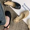Fashion Hot Selling 2025 New Summer Elegant Ladies Sandals Fashion Ladies Elastic Band Flat Heel Women Shallow Party Shoes Square Heel