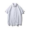 Old Money Style Linen Shirt Men's Short-Sleeved Summer Thin Loose Jacket Foreign Trade Men's Casual Cotton and Linen White Shirt