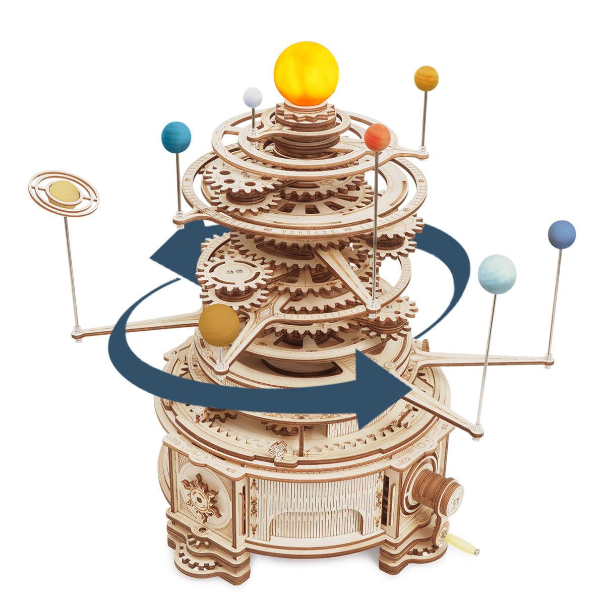 

Robotime механический Orrery 316 шт. вращающийся DIY 3D деревянные головоломки модель строительные блоки наборы игрушек подарок для подростков и взрослых на Рождество