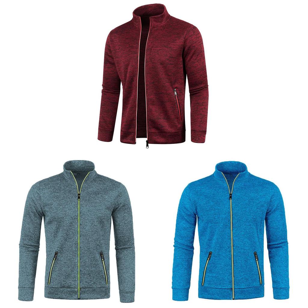 Mens Winter Knit Hoodie With Full Zipper And Fleece Lining For Casual Urban Wear