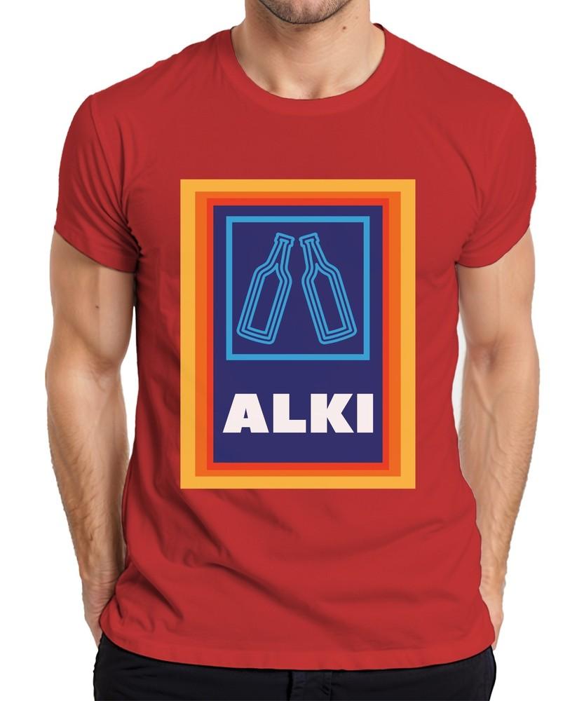 Alki Beer Drinker Drinking Party Gift Idea Funny Mallorca Malle T-Shirt-