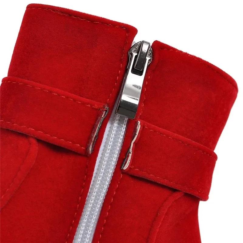 Móda Velké Velikosti 33-43 Párty Kotníkové Boty Žena Móda Vysoké Podpatky Dámské Boty Sexy Přidejte Kožešinu Zimní Kotníkové Boty Krátké Boty Dámské Boty