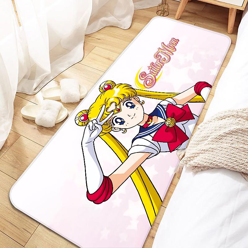 Japan Anime Cute S-Sailor M-MoonS Door Mat Entrance Non-slip Washable Kitchen Carpet Living Room Hallway Rugs Bathroom Bath