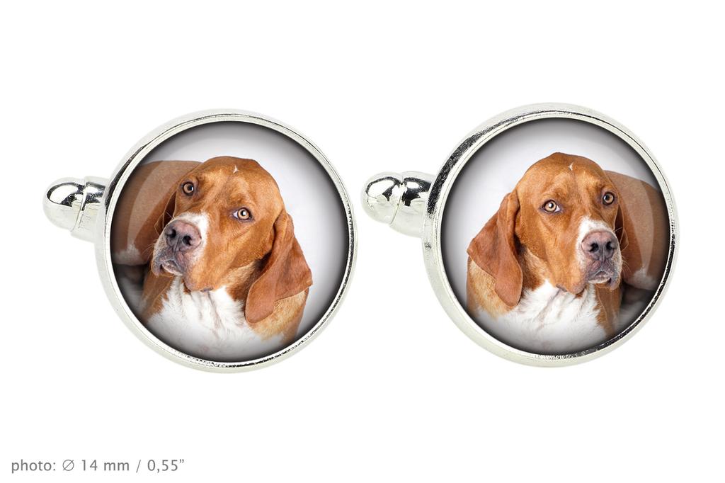 English Pointer I - cufflinks in a box, handmade jewelry, product of the Art-Dog brand