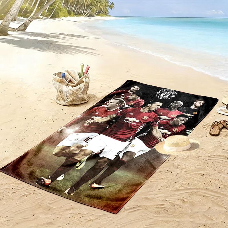 Pure MUFC Pride Print Beach Towel, Large Soft Quick Dry Towel for Beach Camping Swimming
