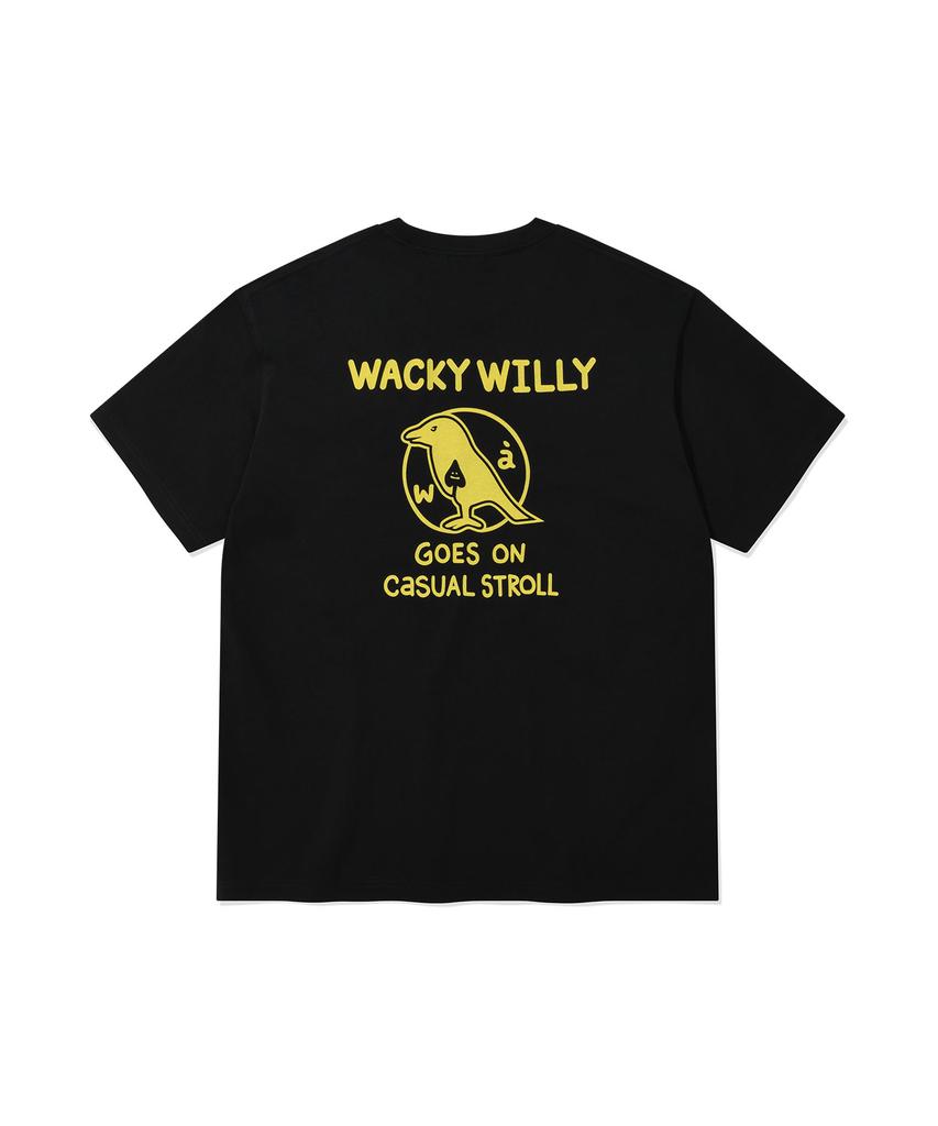 WACKY WILLY Ace Short Sleeve T-Shirt Black
