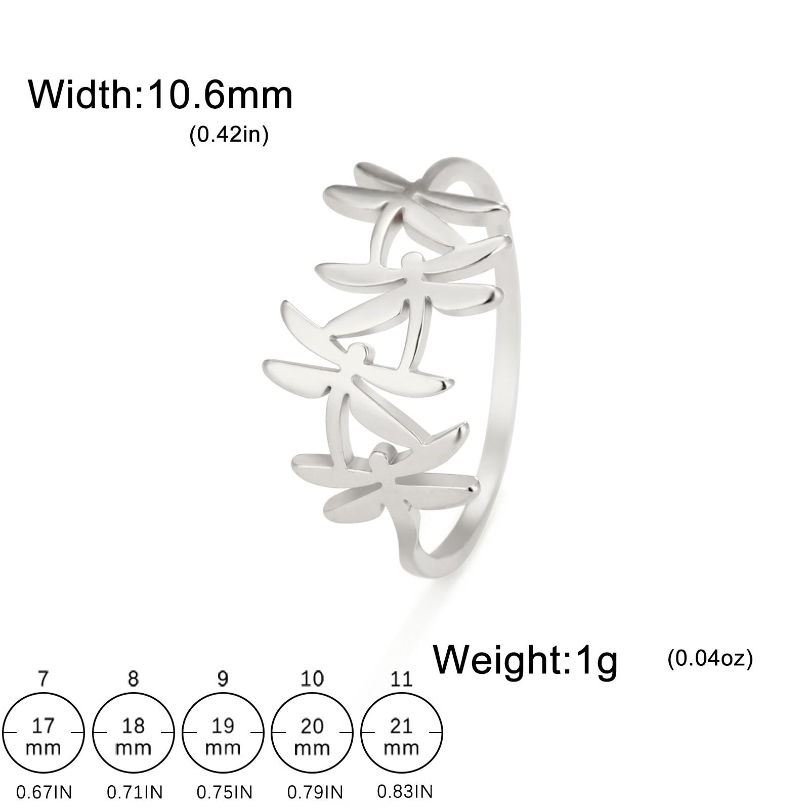 

Cazador Stainless Steel Dragonfly Women s Ring Birthday Gift Insect Animal Finger Rings Jewelry Wholesale 2026 New Wholesale 9 серебряный