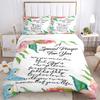 3pcs A Special Prayer for You Printed Quilt Set, Includes 1 Quilt Cover and 2 Pillowcases