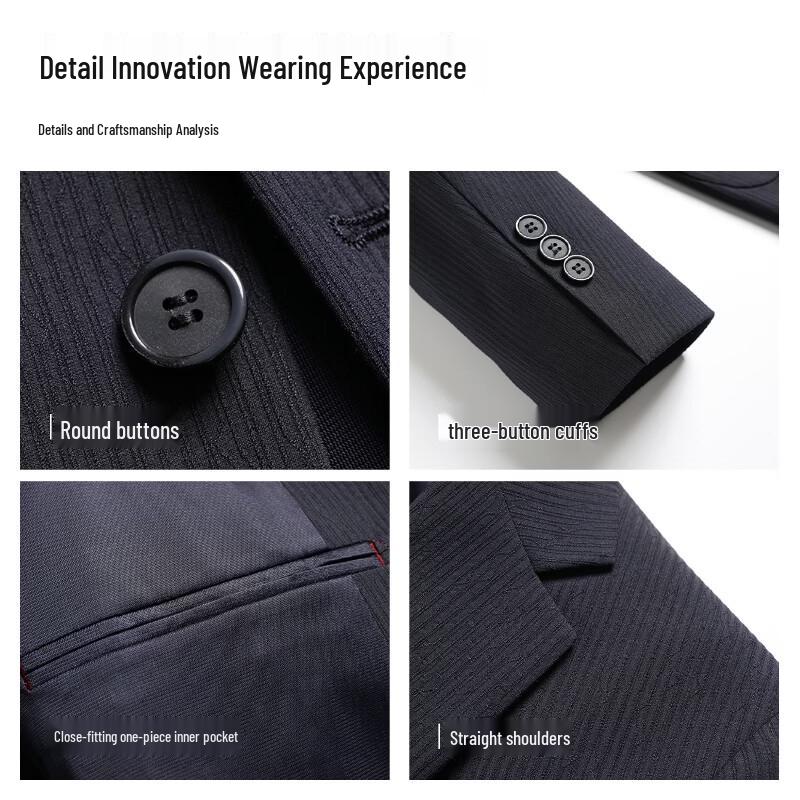 SHANSHAN Men's Business Slim Fit Suit Jacket