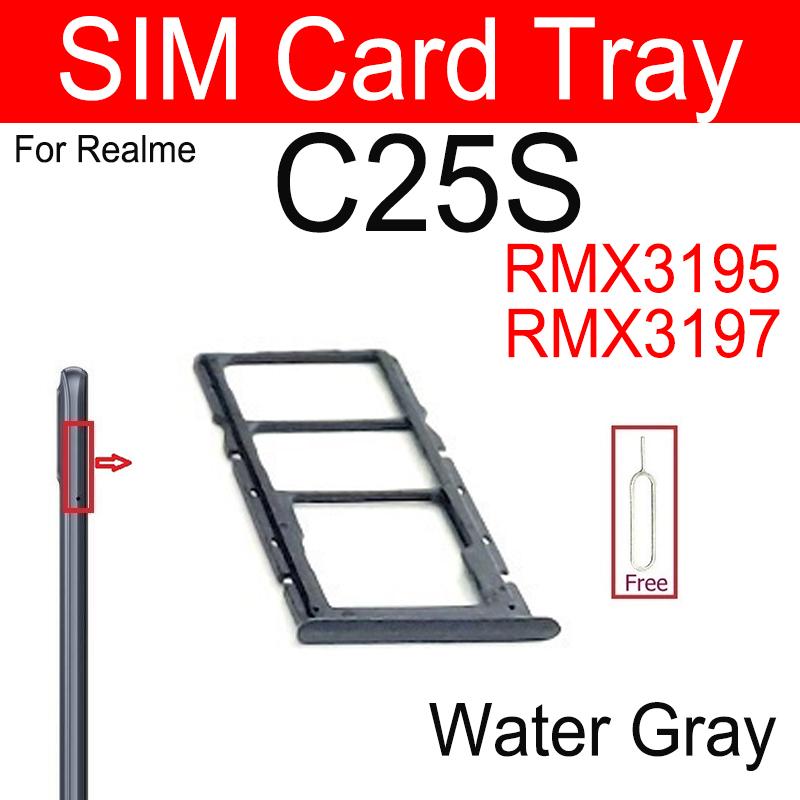 Zásuvka na SIM kartu pro Realme C20 C20A C21 C25 C21Y C25Y C25S Zásuvka na dvě SIM karty Držák adaptéru Náhradní díly