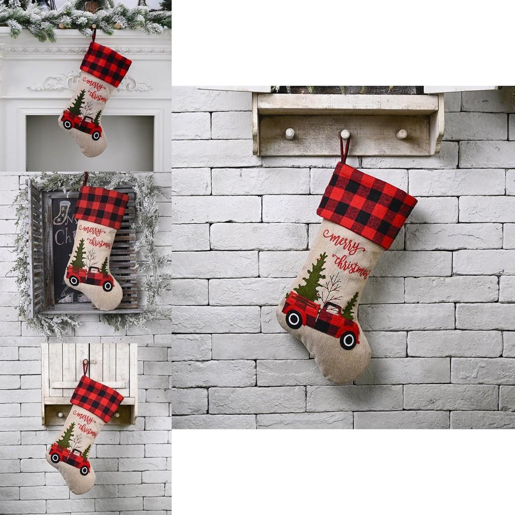 Tatil Coşkusu İçin Mükemmel, Keyifli Kırmızı ve Siyah Ekose Noel Çorabı