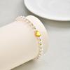 French Elegant Jewelry, Stainless Steel Imitation Pearl Heart Bead Bracelet Br-2733
