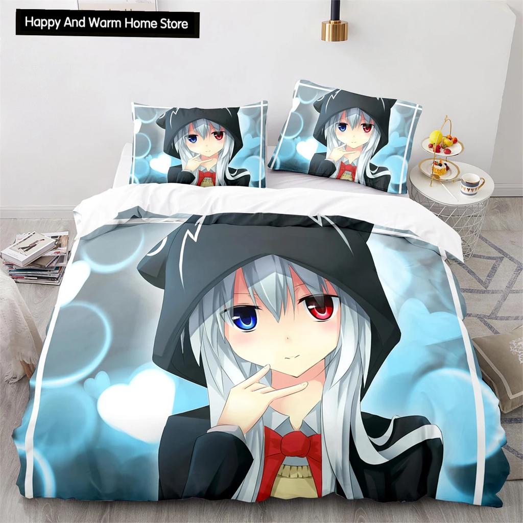 3D Printed Anime Gacha Life Duvet Cover Collection With Pillow Covers Polyester Teens Boys Bedding Collection Full Queen King Size With Bed Linen
