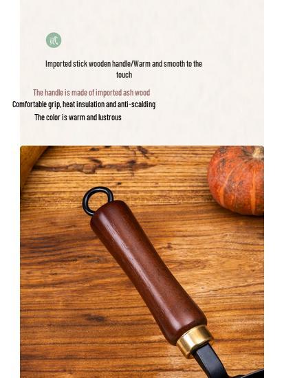 Ancient Method Non-Stick Flat Bottom Iron Wok for Stir-fry & Stew