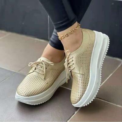 Women's Fashion Casual Walking Shoes Hollow Thick-soled Breathable Casual Shoes