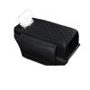 Nappa Leather Diamond-Embroidered Car Armrest Pad with Tissue Storage