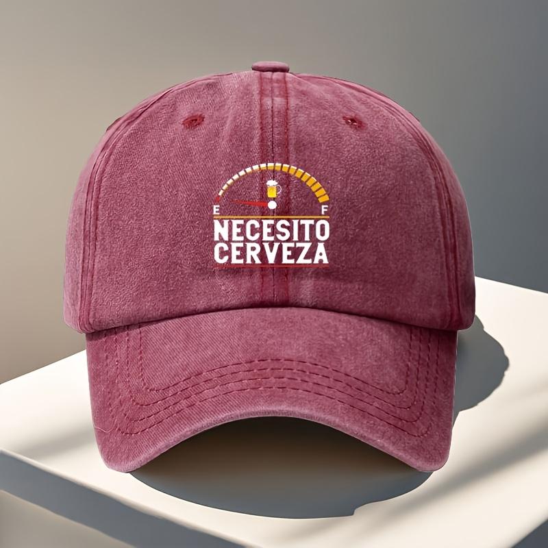 A Baseball Cap Themed I Need Beer Made from Vintage Washed Fabric Adjustable And Perfect for Capturing The Spirit of Spanis