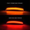 4Pcs Amber+Red Smoked Lens LED Side Marker Lights Lamp For 15-19 Dodge Charger
