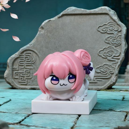 Game Character Figure Seal PVC Cartoon Anime Girl Figurine Stamp Desktop Decoration Game Fans Collectible Gift