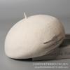Niche metal buckle design retro wool beret children autumn and winter versatile elegant painter hat shows small face