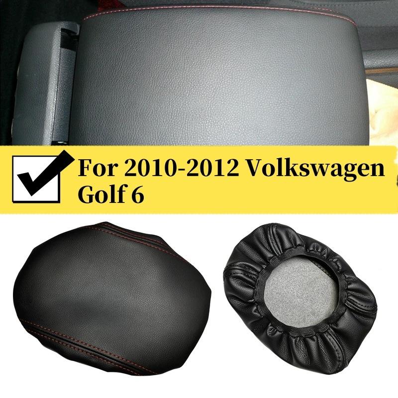 Gloves Car Black Microfiber Leather Armrest cover Breathable Auto Interior For 2010-2012 Volkswagen Golf 6 Door Armrest Cover
