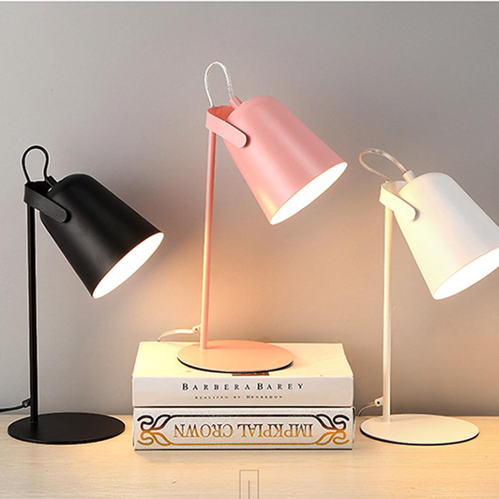 LED Desk Lamp Metal Nordic Table Lamp Eye Protection Reading Lamp Book Light For Reading Office Pink Lamp Lamparas De Mesa