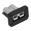 Black ABS Battery Charging Plug Connector Flush Mount 50 Amp Plug Mounting Kit Connector for