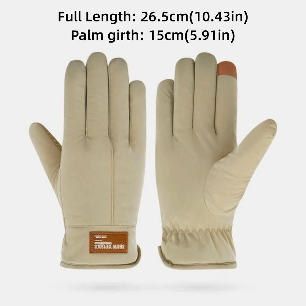 Fleece-lined Cycling Gloves Non-Slip Outdoor Sports Gloves Portable Full Finger Gloves