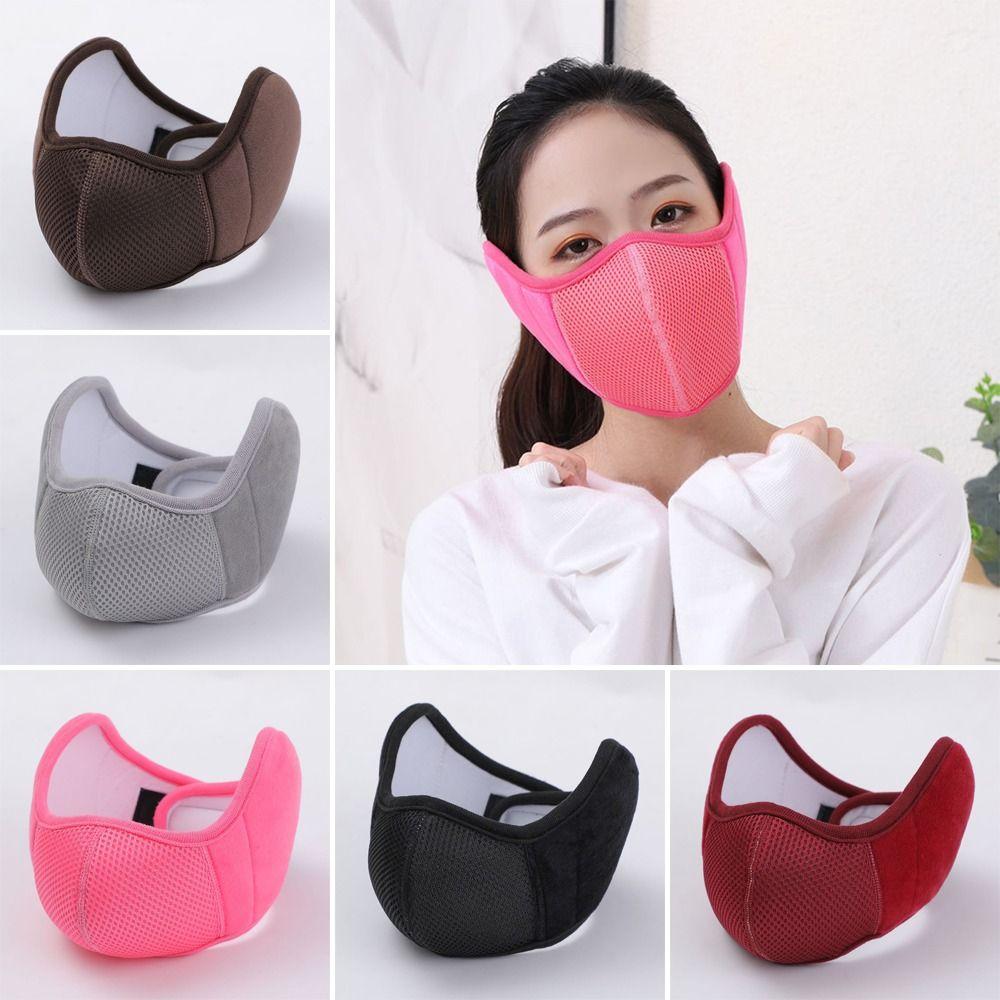 Plush Thermal Earmuffs Mask Warm Ear Warmer Winter Fleece Winter Mask