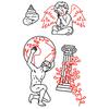 Y2K Sexy Butterfly English Cross Finger Waist Belly Tattoo Sticker Holiday Party Decoration Sticker