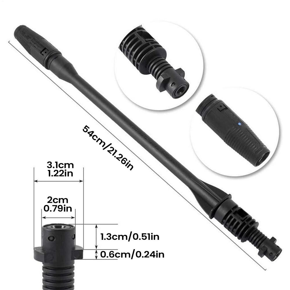 Garden Hose Pressure Garden Hose with Non-Slip Handle Heavy Duty Long Rod Power Hose Nozzle High Pressure for Car Washing Window чёрный