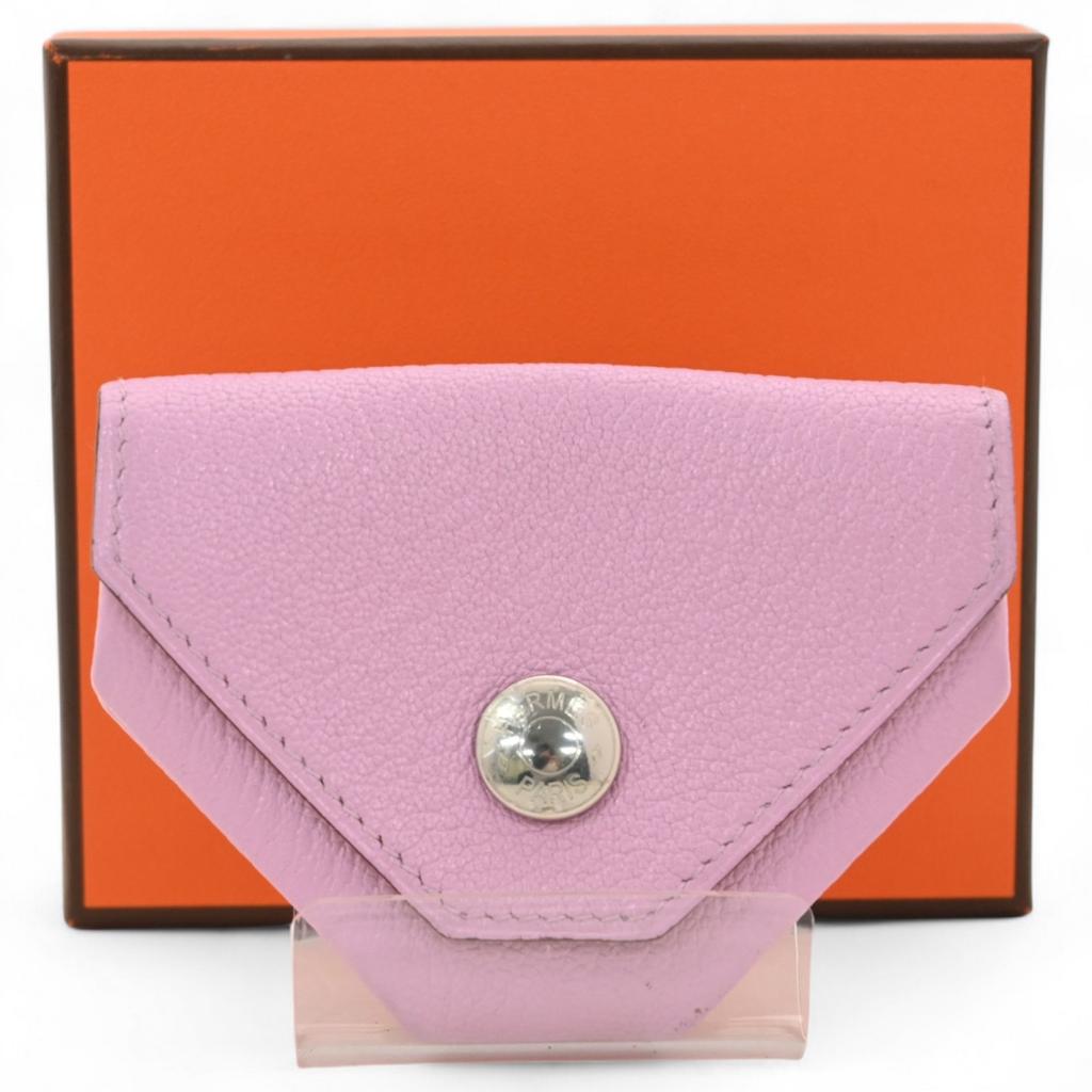 Auth Hermes Coin Case Le Vingt Quatre Chevres Pink He7825zz