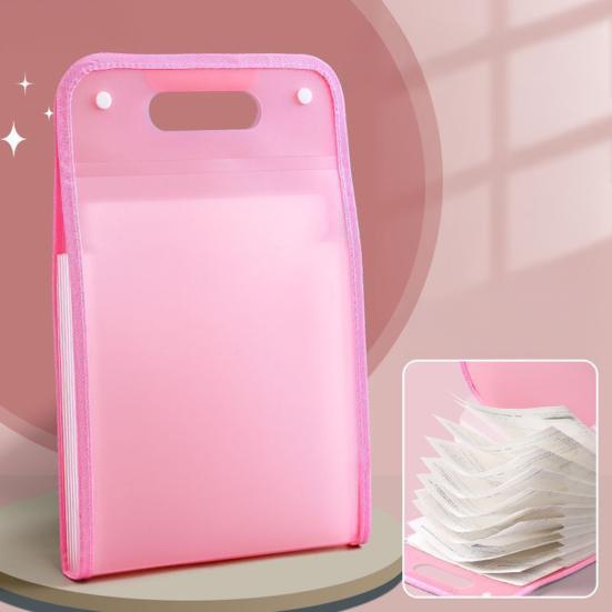 2Pcs Accordion File Organizer 13 Pockets Portable Document Receipt Organizer for A4 Files Waterproof Expanding Files Folder Schoolbag Office Supplies